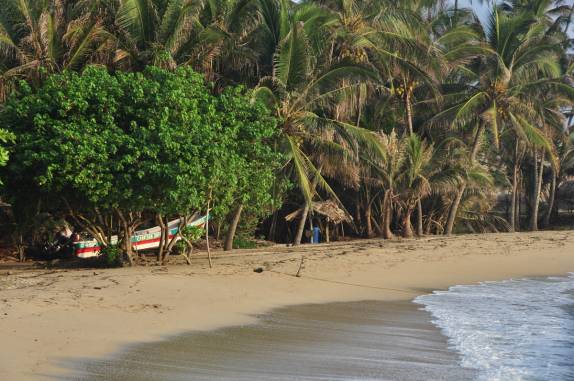 A linda praia no Cabo San Juan, no Parque Nacional Tayrona, no litoral norte da Colômbia
